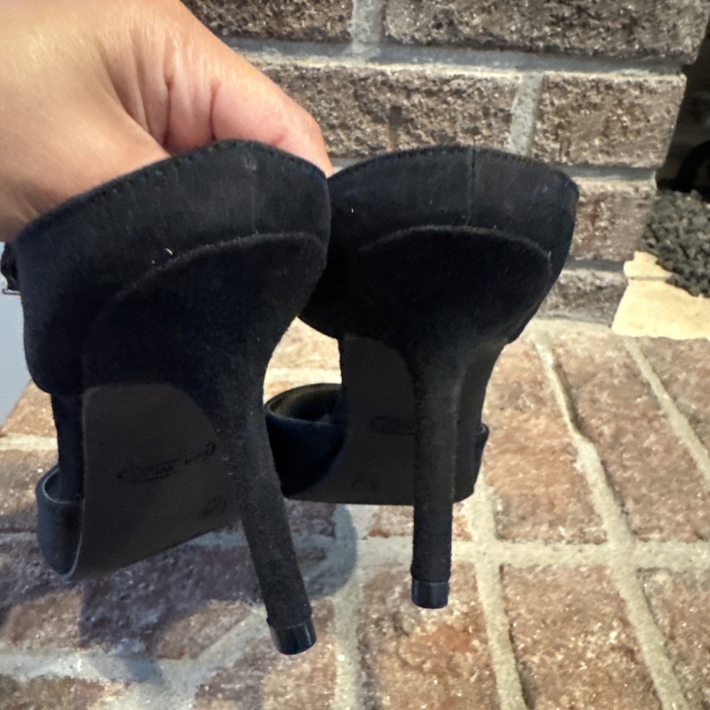 Nine West Women's Black Mary Jane Slip On Mule Heels Size 5.5 #543 - Picture 11 of 16